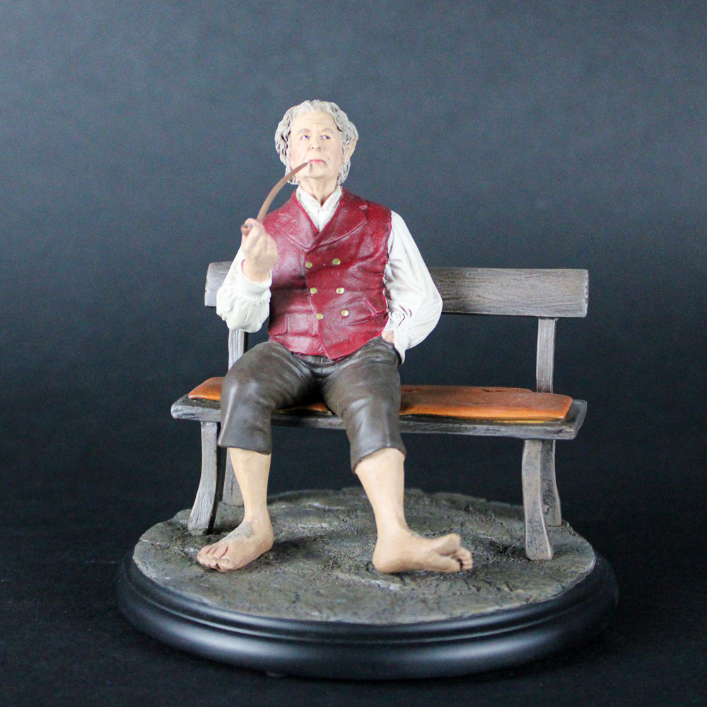 Lord of the Rings Bilbo Baggins Sitting on the Bench Mini Statue by Weta Workshop