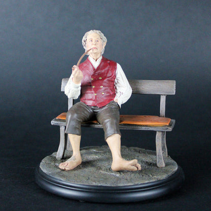 Lord of the Rings Bilbo Baggins Sitting on the Bench Mini Statue by Weta Workshop