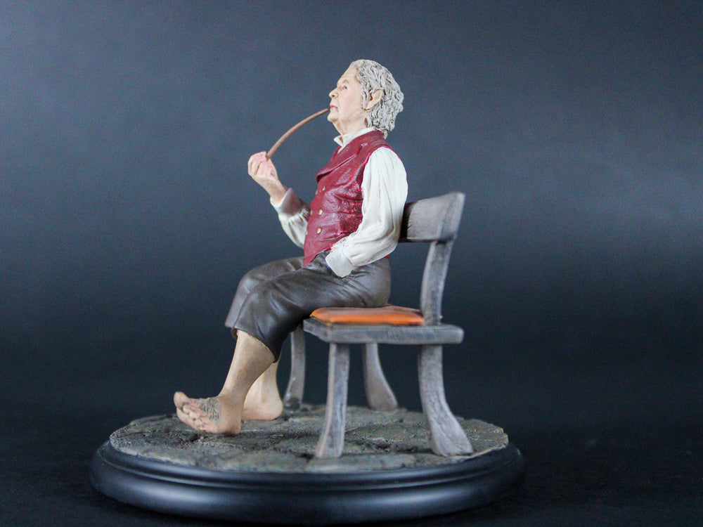 Lord of the Rings Bilbo Baggins Sitting on the Bench Mini Statue by Weta Workshop