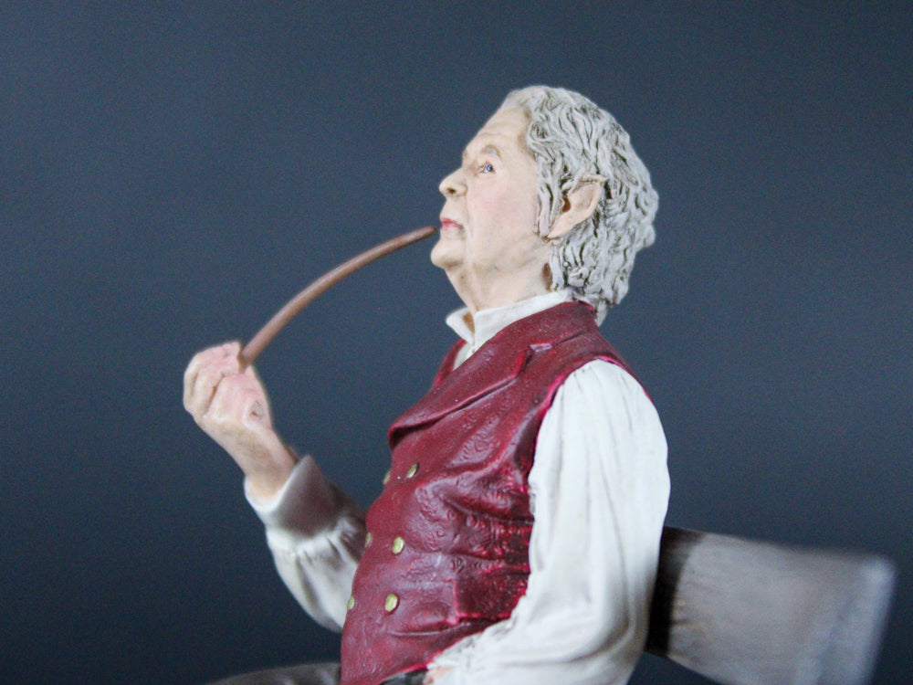 Lord of the Rings Bilbo Baggins Sitting on the Bench Mini Statue by Weta Workshop