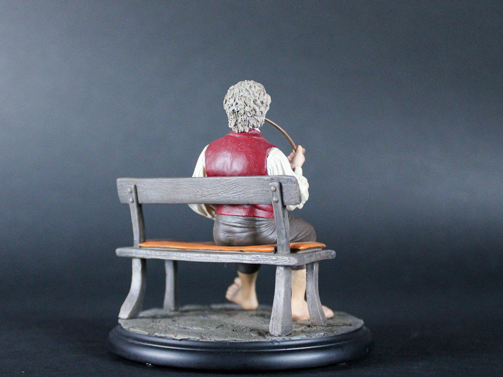 Lord of the Rings Bilbo Baggins Sitting on the Bench Mini Statue by Weta Workshop