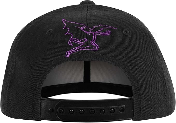 Black Sabbath Embroidered Purple Logo Snapback Hat