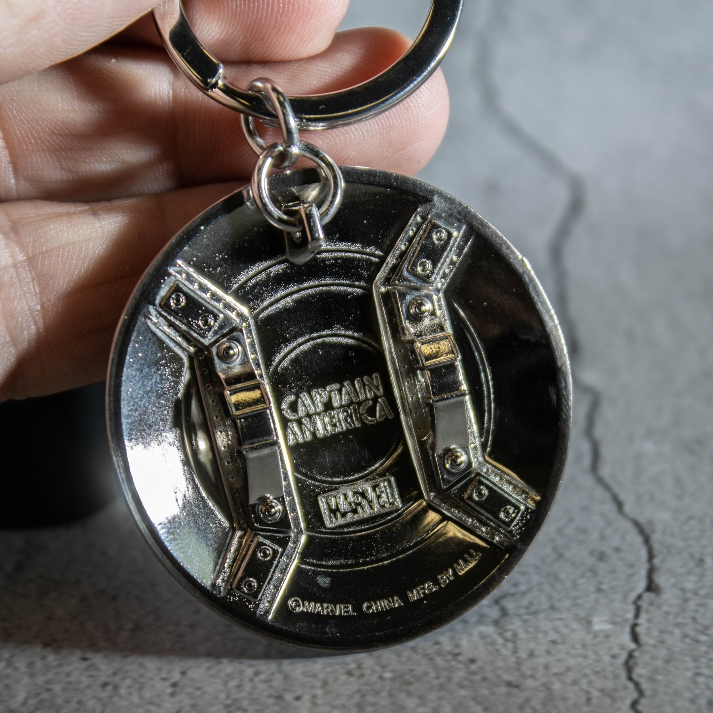 Captain America Shield Marvel Large Stainless Steel Keychain