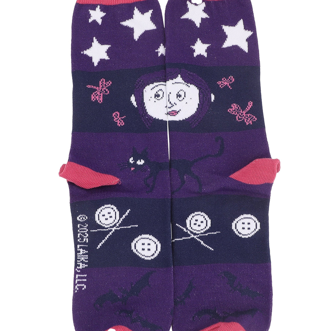 Coraline Womens Casual Crew Socks 5 Pack