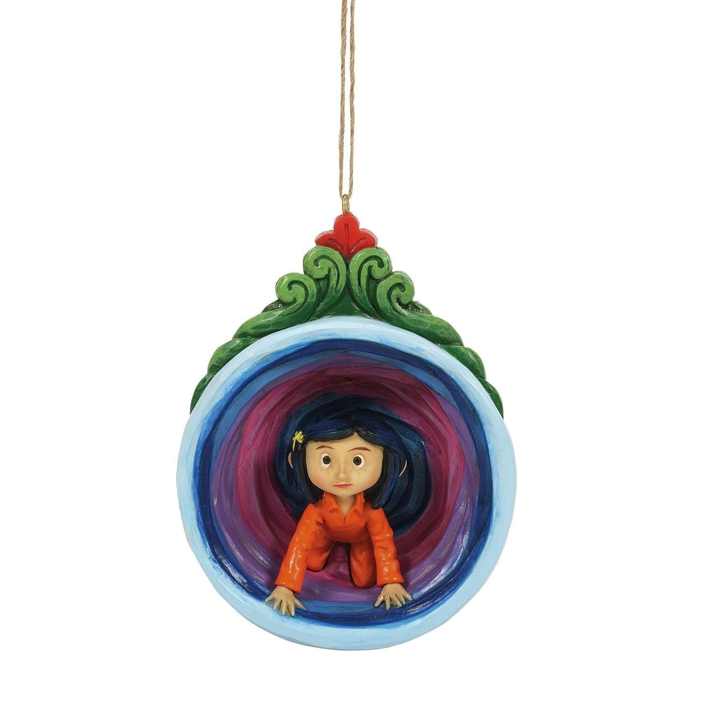 Coraline in Purple Tunnel Hanging Holiday Ornament