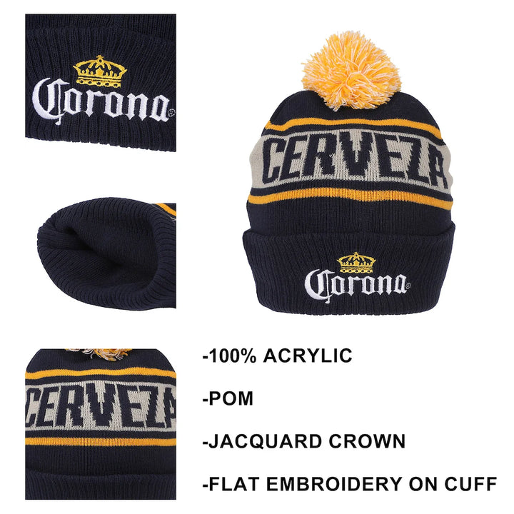 Corona Cerveza Navy Cuff Beanie Hat