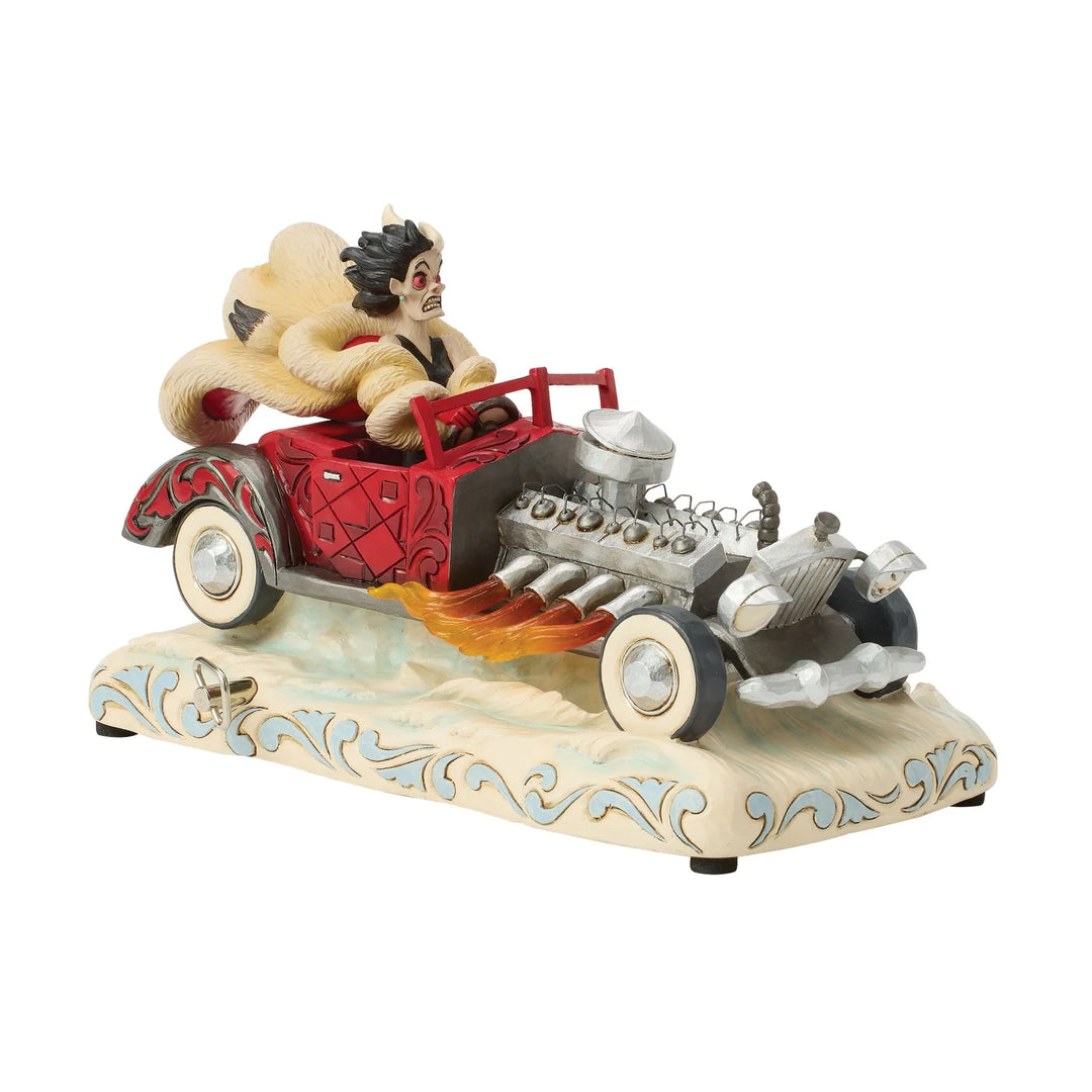 101 Dalmations Cruella de Vil Driving De Vil-ishly Jim Shore Disney Traditions Statue