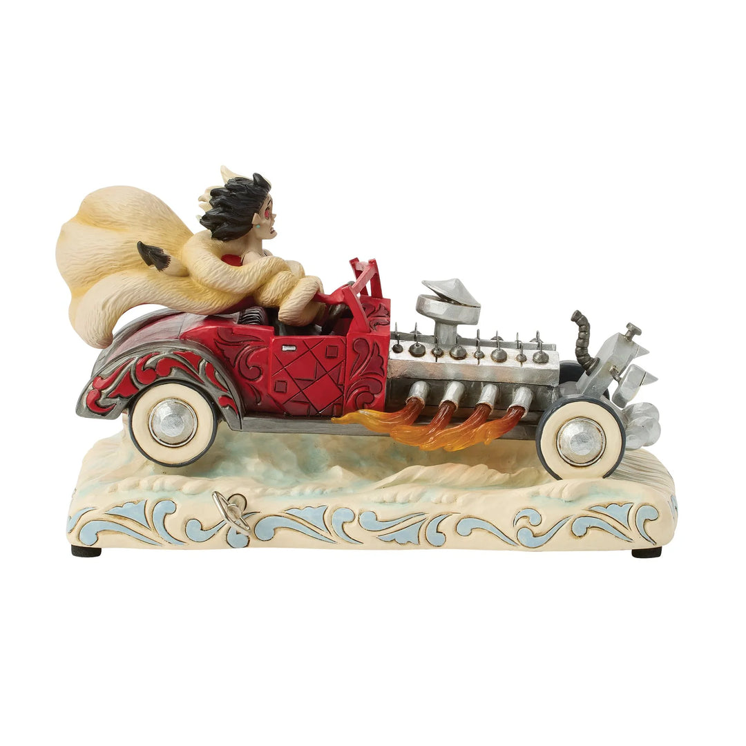 101 Dalmations Cruella de Vil Driving De Vil-ishly Jim Shore Disney Traditions Statue