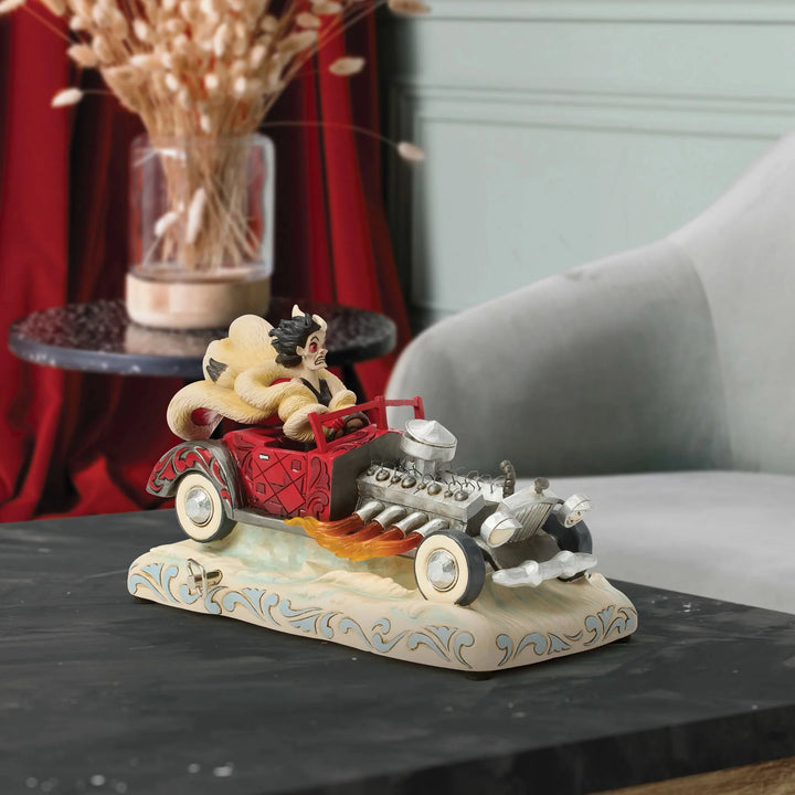 101 Dalmations Cruella de Vil Driving De Vil-ishly Jim Shore Disney Traditions Statue