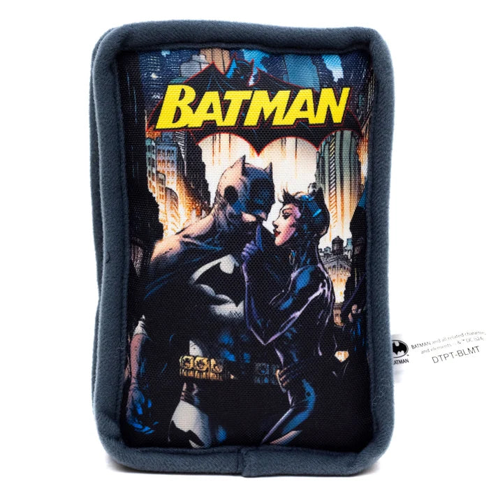 DC Batman and Catwoman Comic Book Replica Squeaker Plush Dog Toy