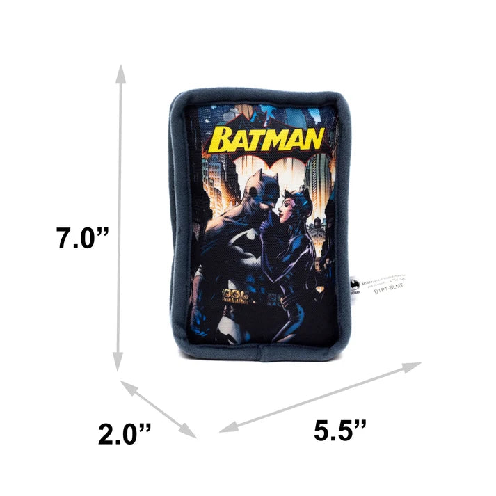 DC Batman and Catwoman Comic Book Replica Squeaker Plush Dog Toy