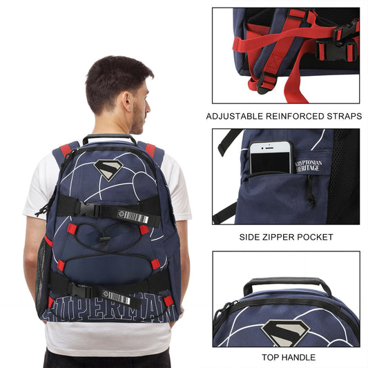 Superman DC Comics Lightning Pattern Backpack