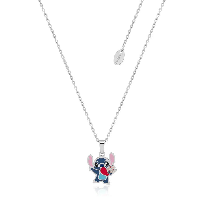 Disney Lilo &amp; Stitch Stitch Heart Enamel Necklace