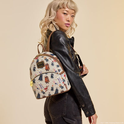 Loungefly Harry Potter Hogwarts All-Over Print Mini Backpack