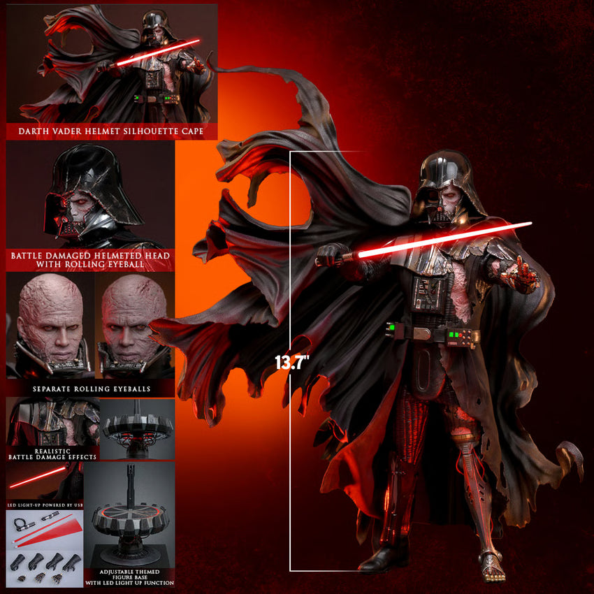 *Pre-Order* Darth Vader (Battle Damaged) Star Wars Sixth Scale Figure by Hot Toys Deluxe Version