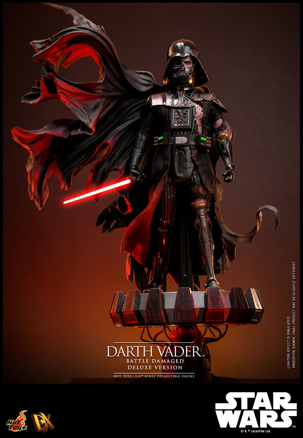 *Pre-Order* Darth Vader (Battle Damaged) Star Wars Sixth Scale Figure by Hot Toys Deluxe Version