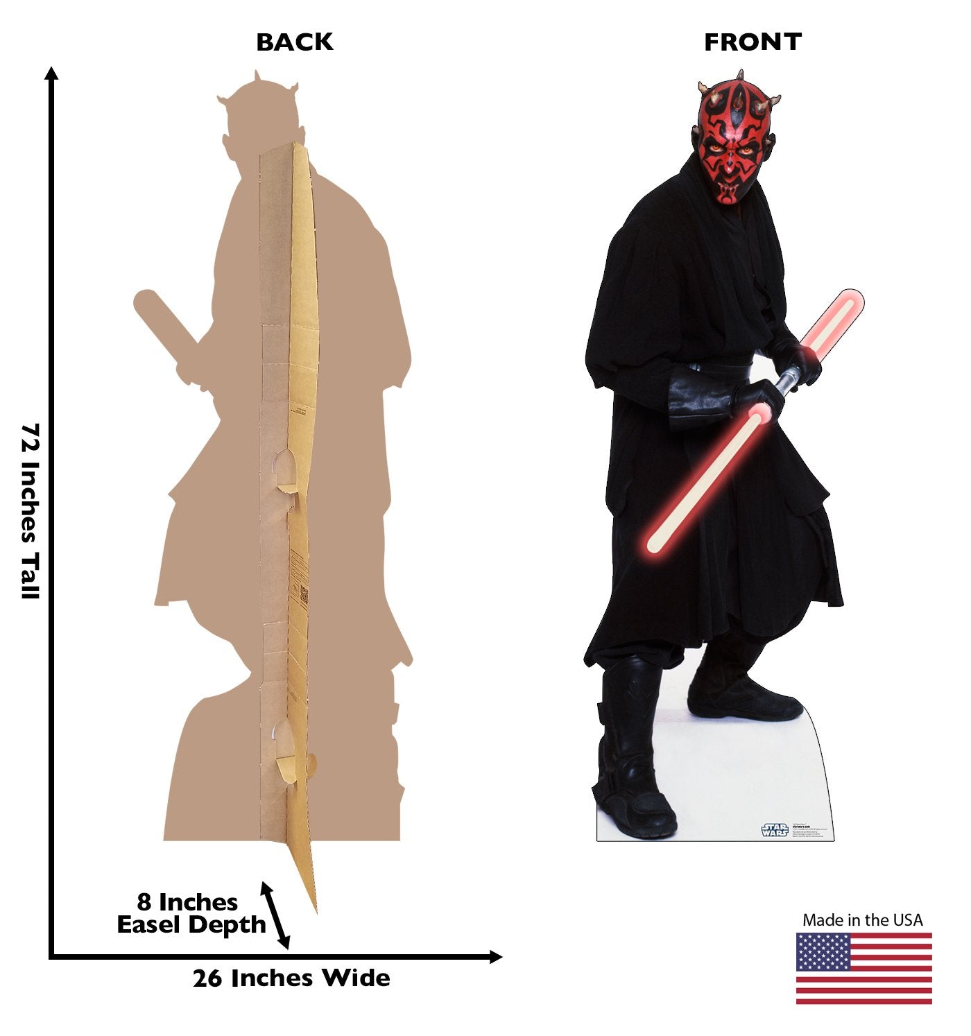 Darth Maul Life Size Cardboard Cutout Standup - Star Wars Prequel Trilogy