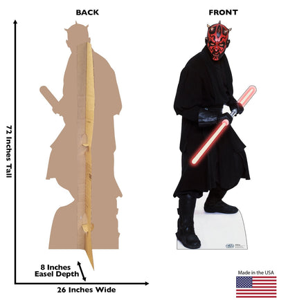 Darth Maul Life Size Cardboard Cutout Standup - Star Wars Prequel Trilogy