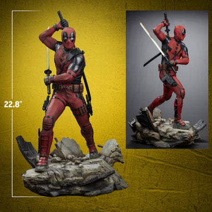 Deadpool Marvel Deadpool and Wolverine Movie Quarter Scale Statue by Iron Studios