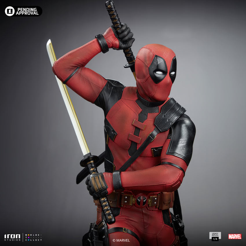 Deadpool Marvel Deadpool &amp; Wolverine Movie Quarter Scale Statue by Iron Studios