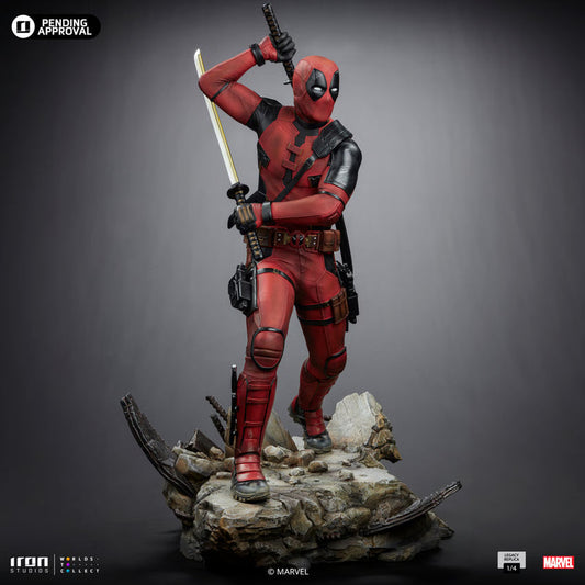 Deadpool Marvel Deadpool and Wolverine Movie Quarter Scale Statue by Iron Studios