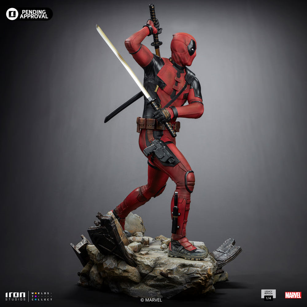 Deadpool Marvel Deadpool &amp; Wolverine Movie Quarter Scale Statue by Iron Studios
