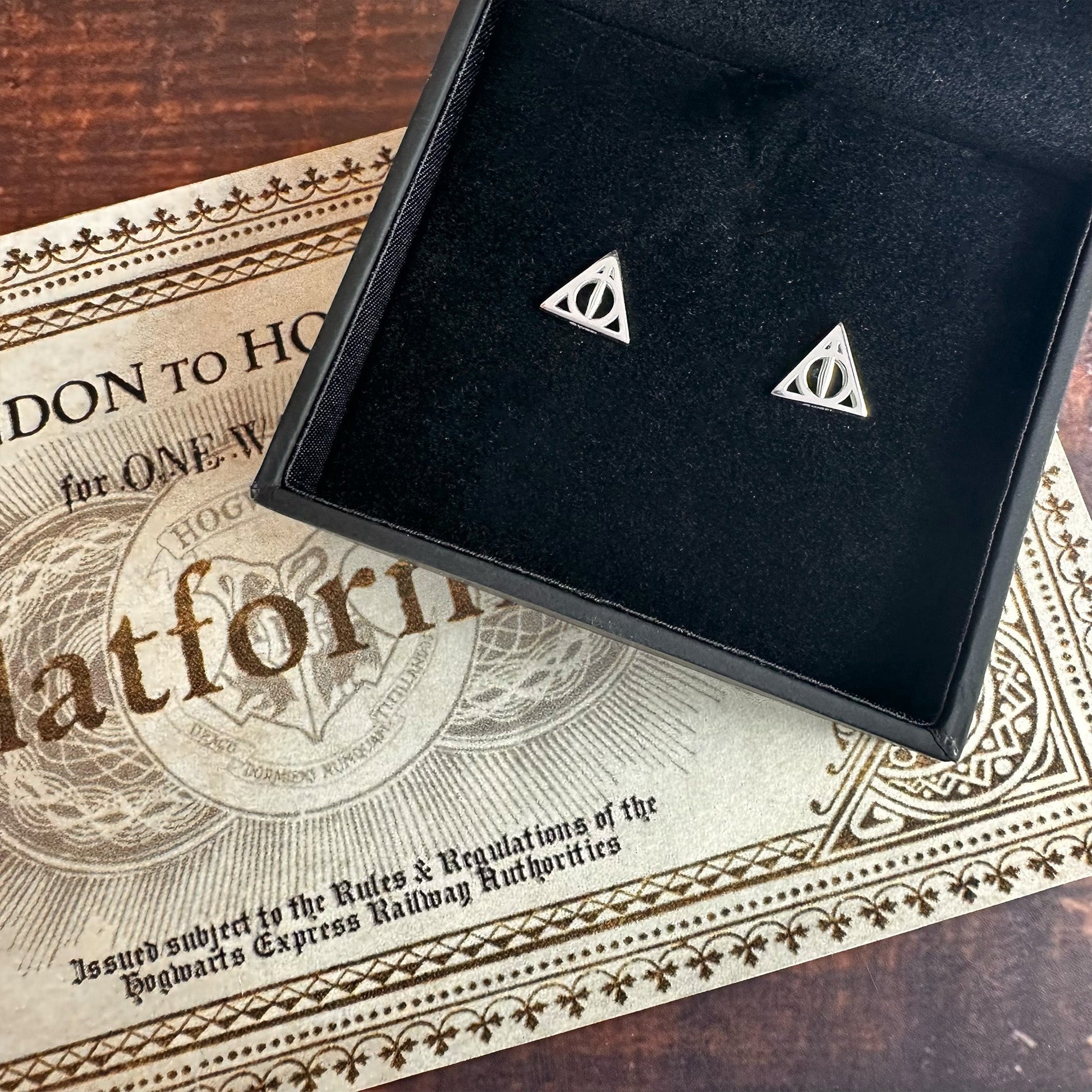 Deathly Hallows (Harry Potter) Sterling Silver Stud Earrings