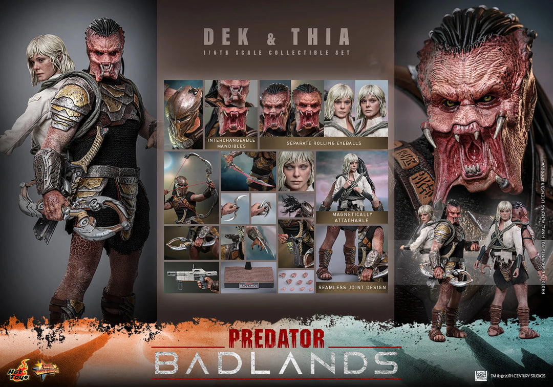 *Pre-Order* Dek and Thia (Predator: Badlands) Sixth Scale Figure Set by Hot Toys