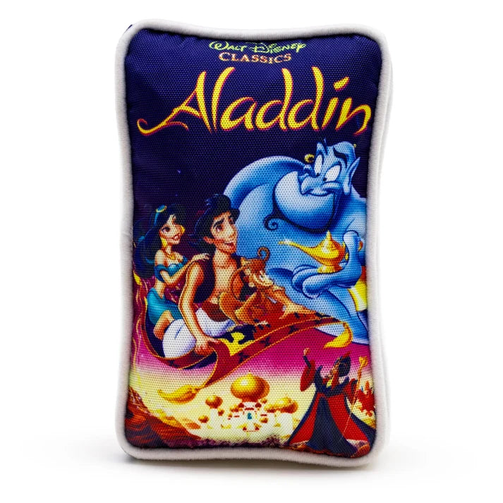Disney Aladdin VHS Tape Squeaker Plush Dog Toy