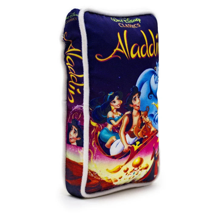 Disney Aladdin VHS Tape Squeaker Plush Dog Toy
