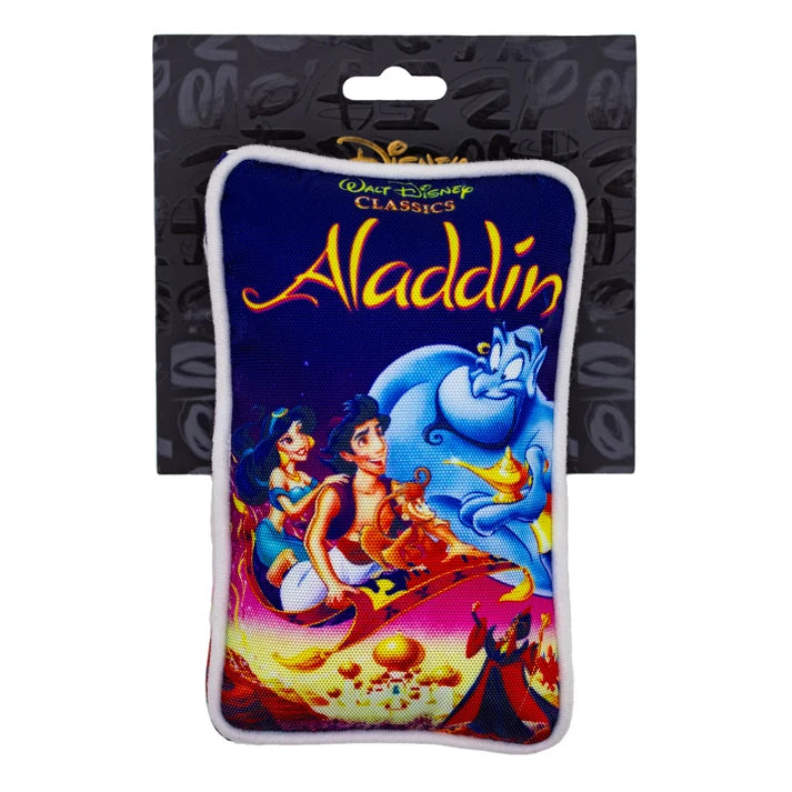 Disney Aladdin VHS Tape Squeaker Plush Dog Toy