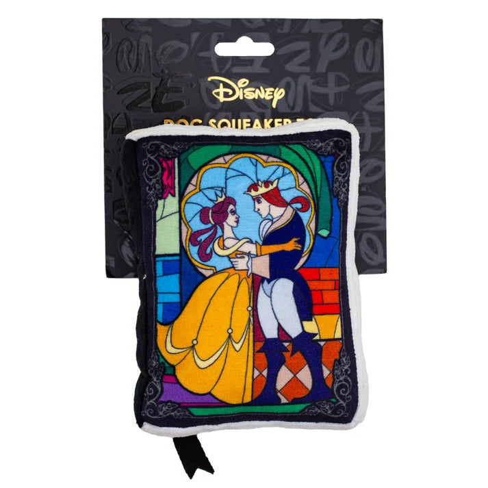 Disney Beauty and the Beast Book Squeaker Plush Dog Toy