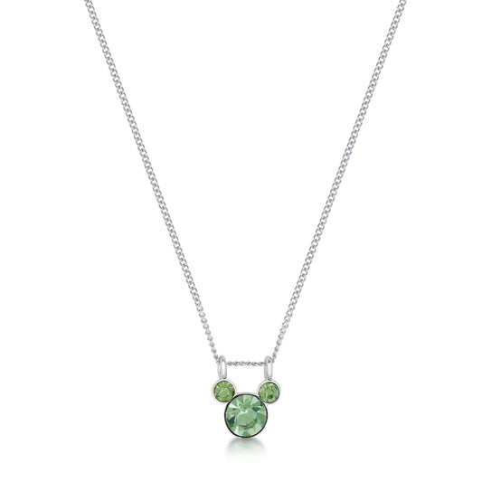 Disney Mickey August Birthstone Necklace