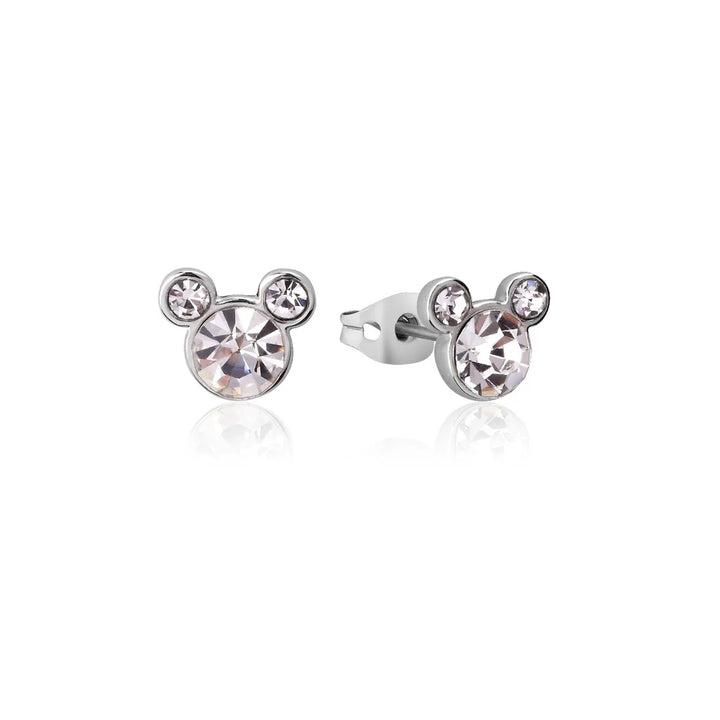 Disney Mickey Mouse April Birthstone Crystal Stud Earrings