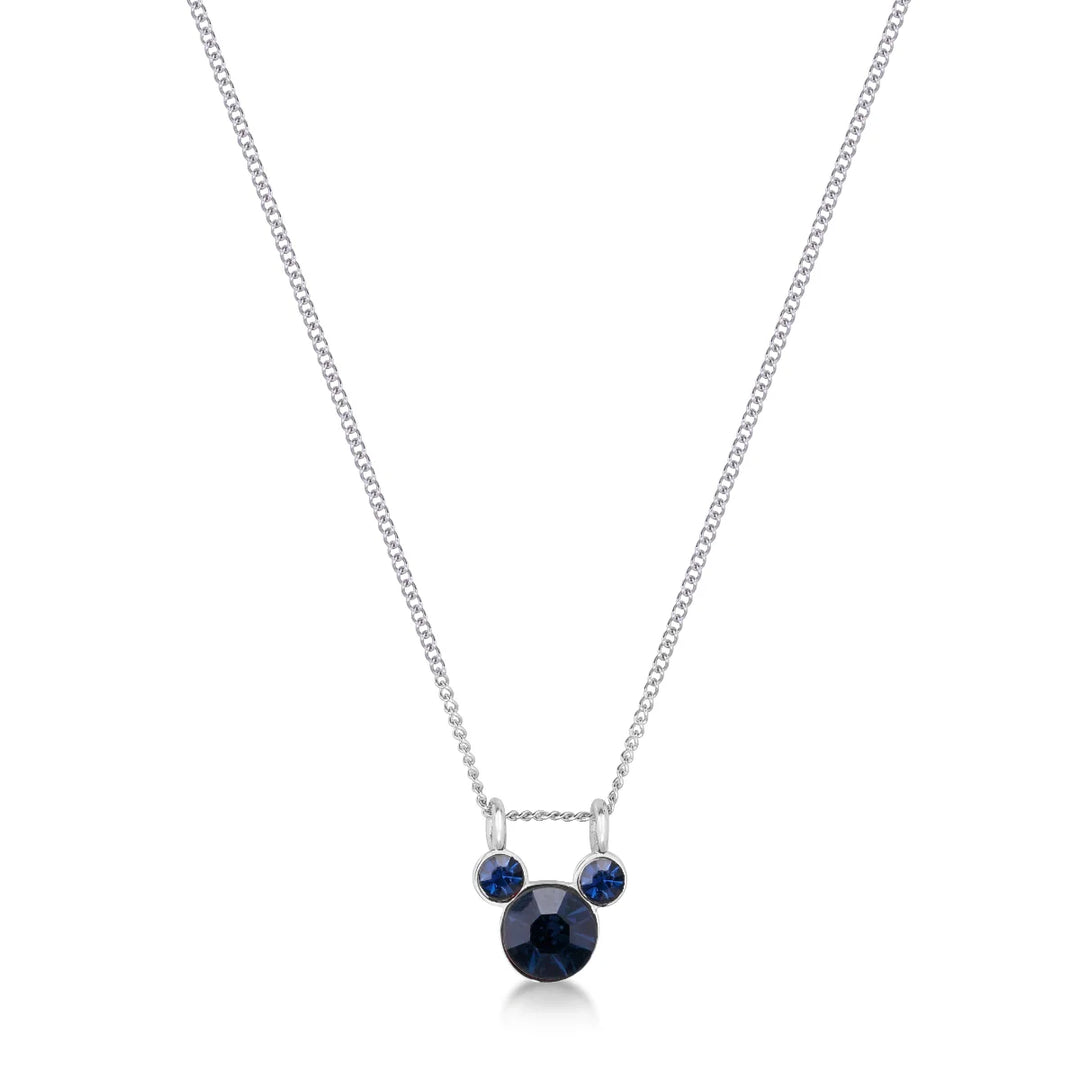 Disney Mickey Mouse December Birthstone Crystal Necklace