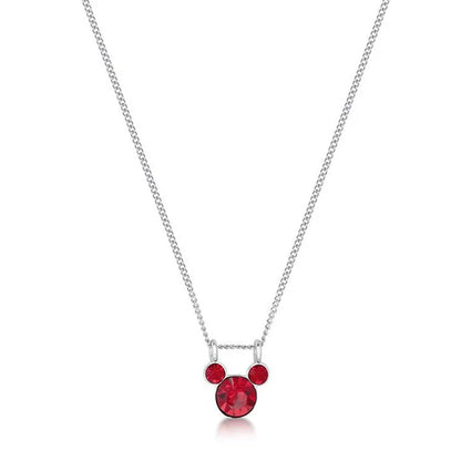 Disney Mickey Mouse July Birthstone Necklace