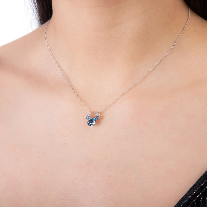 Disney Mickey Mouse July Birthstone Crystal Necklace