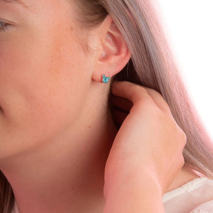 Disney Mickey Mouse July Birthstone Stud Earrings