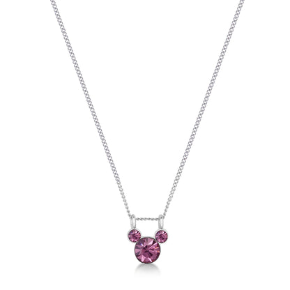 Disney Mickey Mouse June Birthstone Necklace