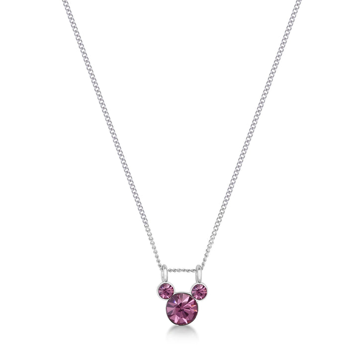 Disney Mickey Mouse June Birthstone Necklace