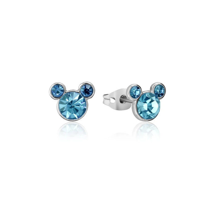 Disney Mickey Mouse March Birthstone Crystal Stud Earrings