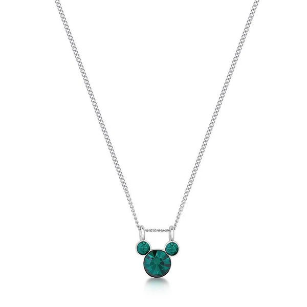 Disney Mickey Mouse May Birthstone Crystal Necklace
