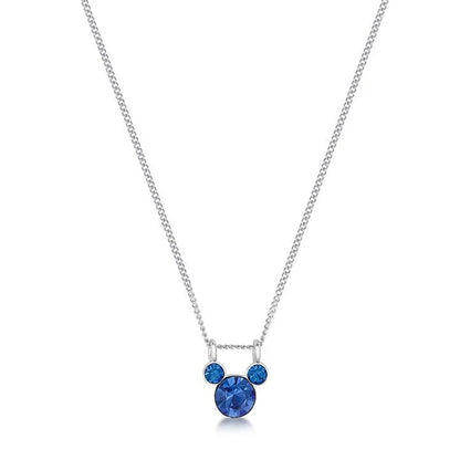 Disney Mickey Mouse September Birthstone Necklace
