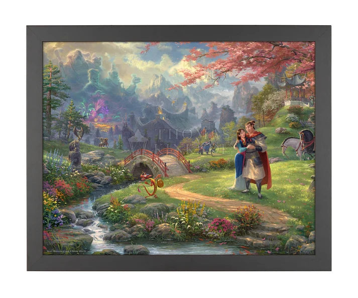 Mulan "Blossoms of Love" Disney Thomas Kinkade Framed Art Print