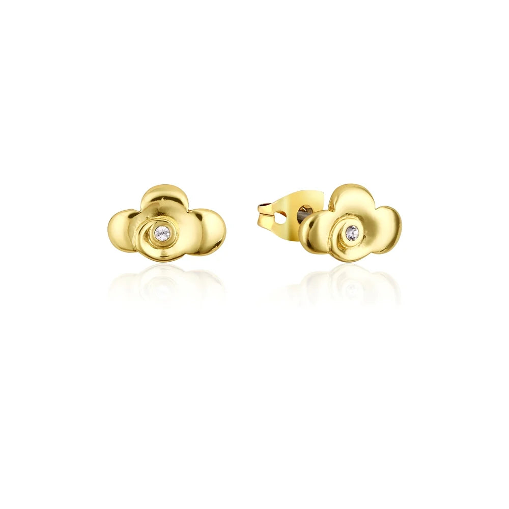Disney Princess Mulan Warrior Symbol Gold Stud Earrings