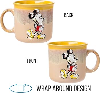 Disney Classic Vintage Mickey Mouse Sketch Ceramic Camper Mug