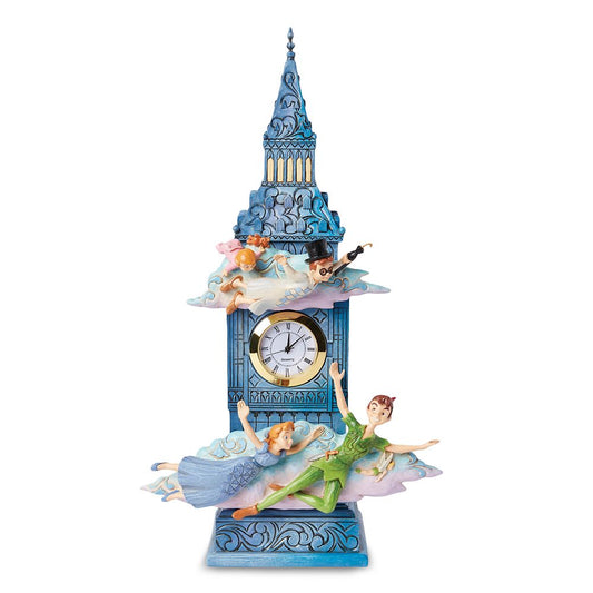 Disney Traditions Peter Pan "Time to Find Neverland" Clock Statue by Jim Shore
