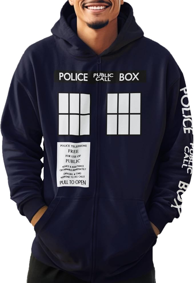 Doctor Who TARDIS Zip-Up Hoodie