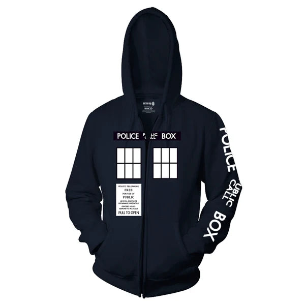 Doctor Who TARDIS Zip-Up Hoodie