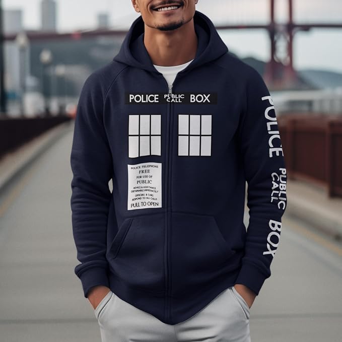 Doctor Who TARDIS Zip-Up Hoodie